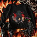 Ride Me Cowboy Black Punk Alt Grunge Goth Skeleton - Adult & Kids T-Shirts, Sweatshirts & Hoodies apparel design preview 1