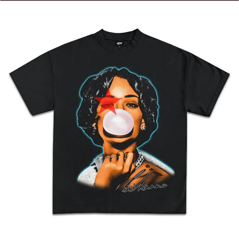 Rihana Red Star Fan All Size - Adult & Kids T-Shirts, Sweatshirts & Hoodies apparel design preview 1