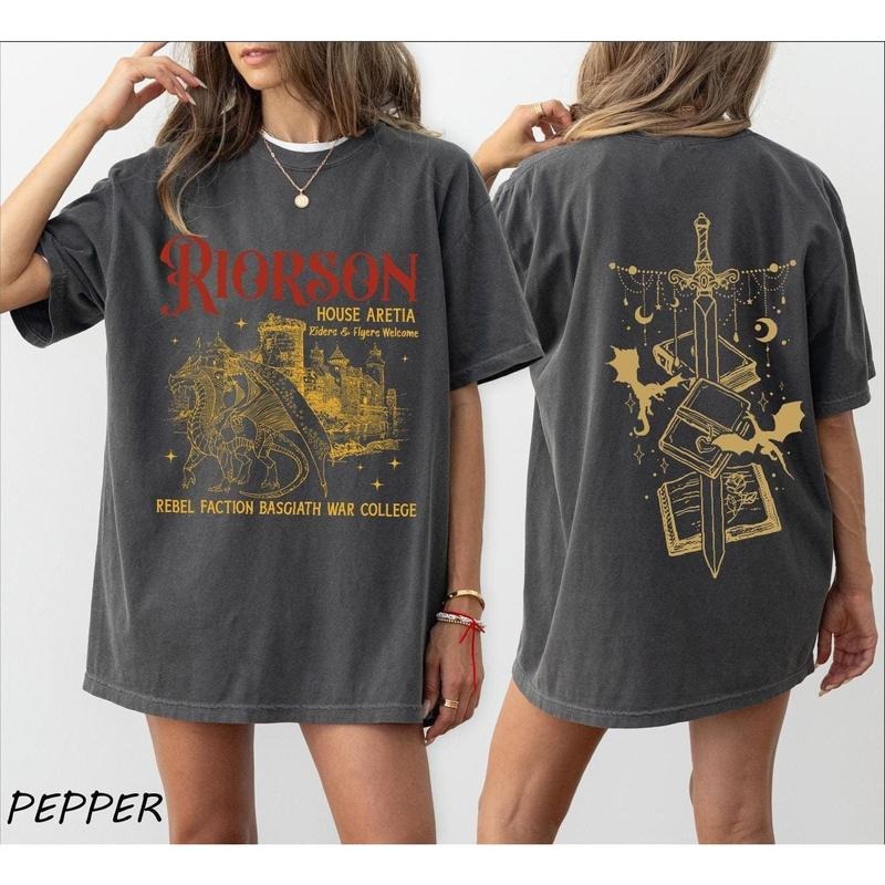 Riorson House Aretia Two Sided Sshirt Fourth Wing - Adult & Kids T-Shirts, Sweatshirts & Hoodies apparel design preview 1