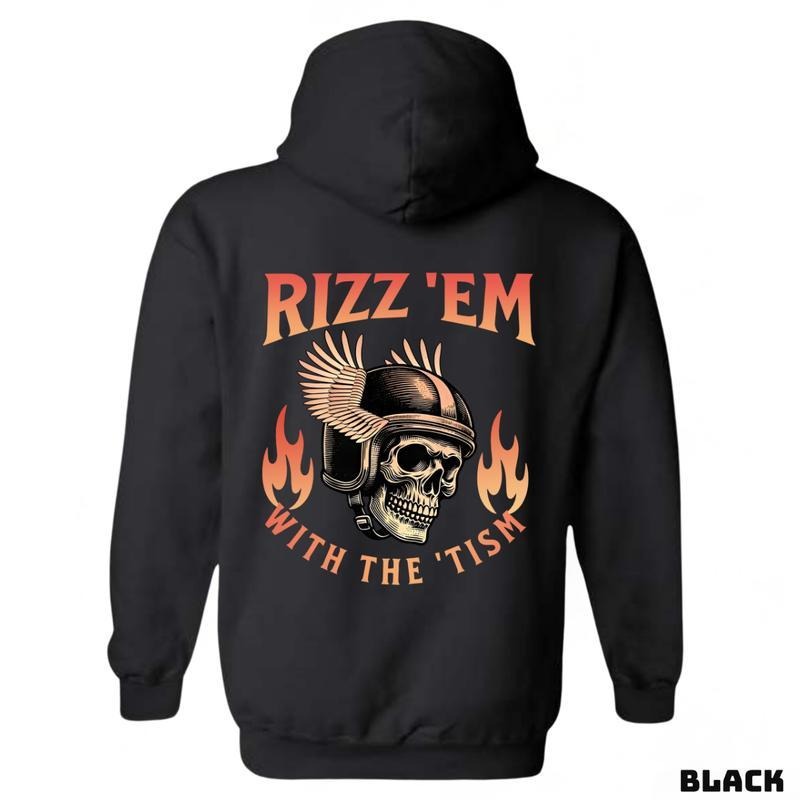 Rizz 'Em 'Tism Unique Winged Helmet Skull Both Who - Adult & Kids T-Shirts, Sweatshirts & Hoodies apparel design preview 1