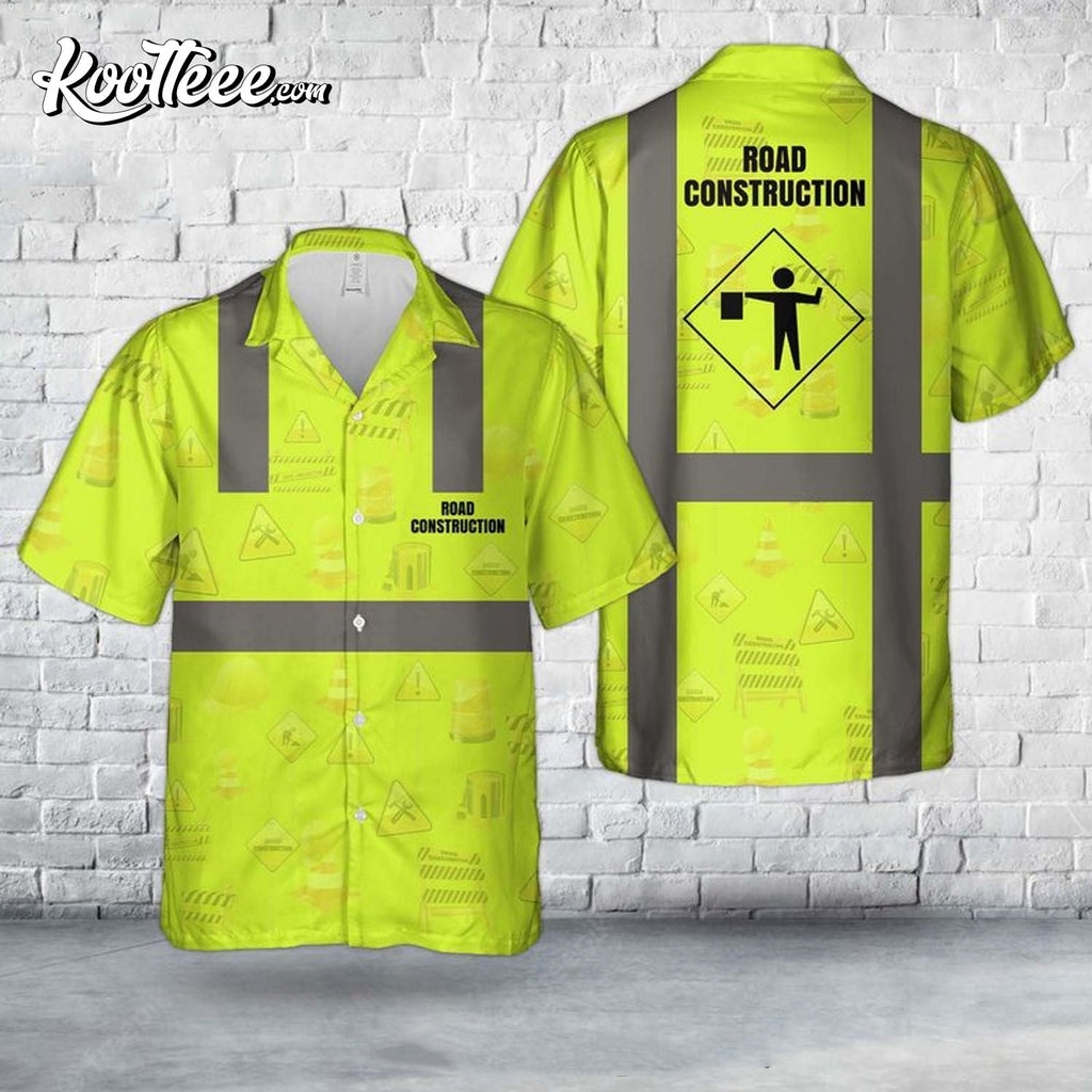 Road Construction Sign Full Printed Hawaiian - Adult & Kids T-Shirts, Sweatshirts & Hoodies apparel design preview 1