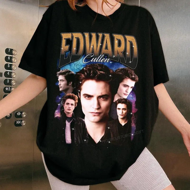 Robert Pattinson Edward Cullen Bootleg Rap Streetwear - Adult & Kids T-Shirts, Sweatshirts & Hoodies apparel design preview 1