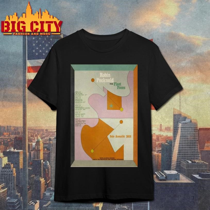 Robin Pecknold Solo Acoustic 2026 Shows Poster - Adult & Kids T-Shirts, Sweatshirts & Hoodies apparel design preview 1