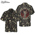 Rock N Roll Will Never Die Electric Guitar Skull - Adult & Kids T-Shirts, Sweatshirts & Hoodies apparel design preview 1
