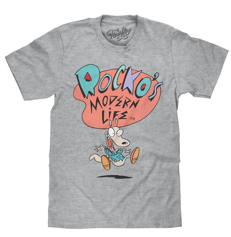 Rocko'S Modern Life Athletic Gray Heather - Adult & Kids T-Shirts, Sweatshirts & Hoodies apparel design preview 1
