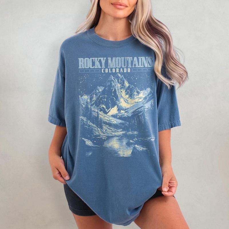 Rocky Mountains Retro Comfort Colors Colorado - Adult & Kids T-Shirts, Sweatshirts & Hoodies apparel design preview 1