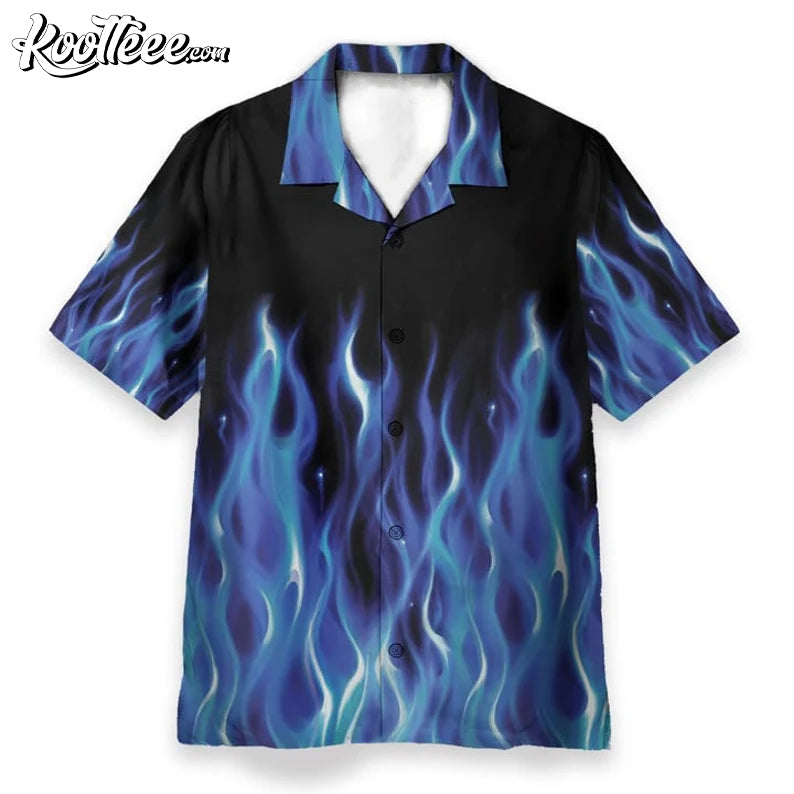Rod Blue Flame Bowling Hawaiian - Adult & Kids T-Shirts, Sweatshirts & Hoodies apparel design preview 1