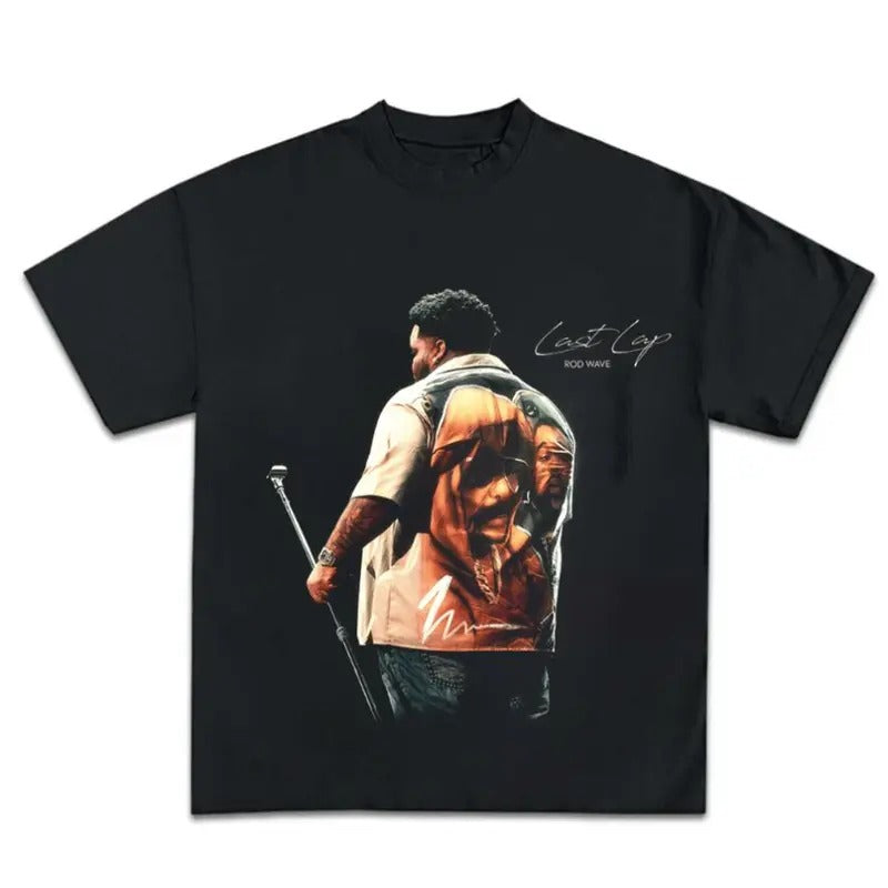 Rod Wave Last Lap Big Face Casual Rap Super Star - Adult & Kids T-Shirts, Sweatshirts & Hoodies apparel design preview 1