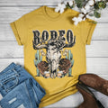 Rodeo Cow Skull Roses - Adult & Kids T-Shirts, Sweatshirts & Hoodies apparel design preview 1