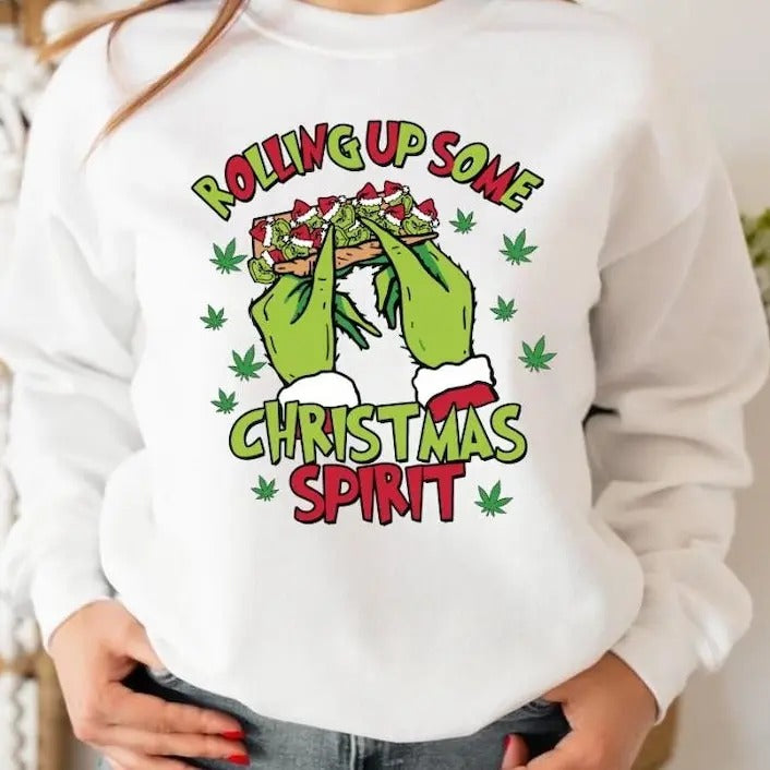 Rolling Up Some Spirit G.R.Ii.Ch.Mas Sale Retro - Adult & Kids T-Shirts, Sweatshirts & Hoodies apparel design preview 1