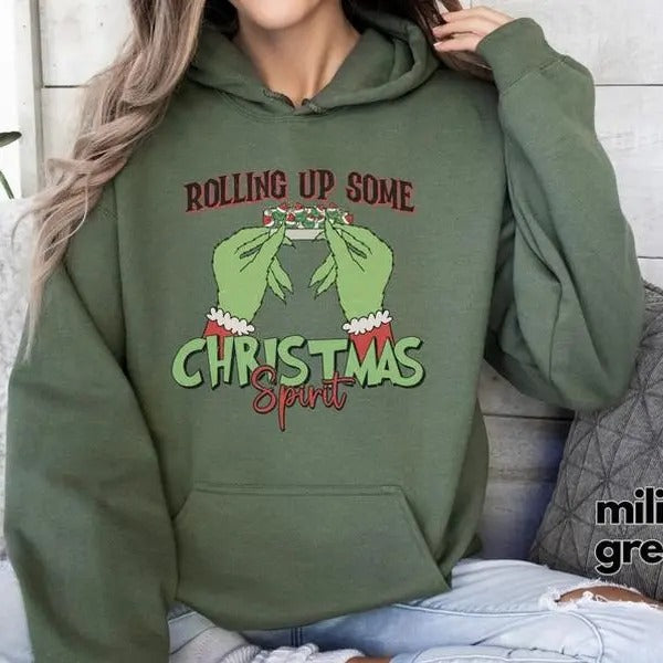 Rolling Up Some Spirit G.R.Ii.Ch.Mas Sale Easy Match - Adult & Kids T-Shirts, Sweatshirts & Hoodies apparel design preview 1
