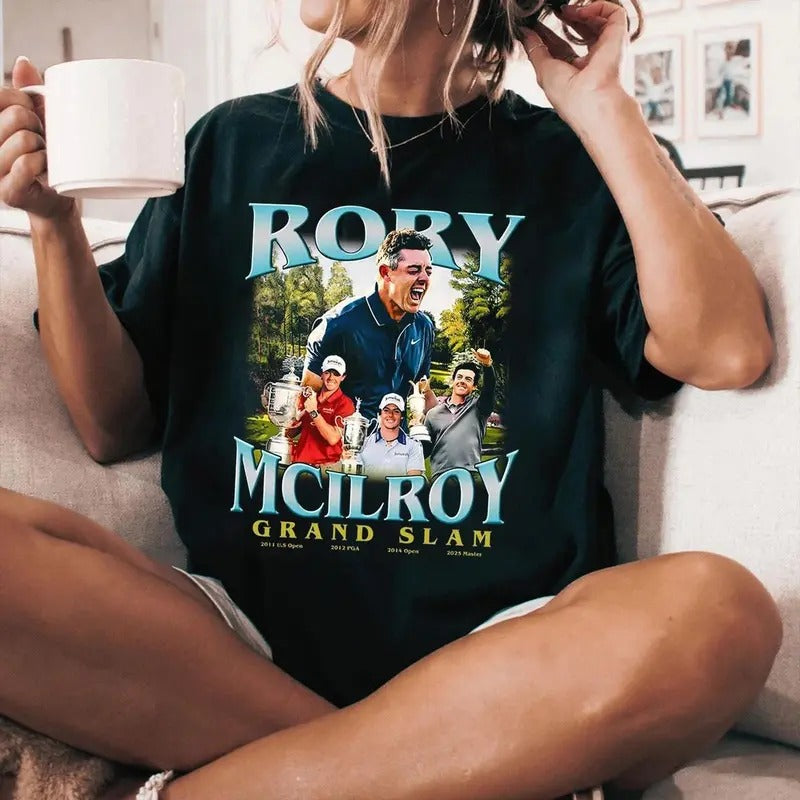 Rory Mcilroyy Masters Tournament Golf 2025 Augusta - Adult & Kids T-Shirts, Sweatshirts & Hoodies apparel design preview 1