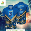 Kansas City Royals Hawaiian Royal Blue Floral - Adult & Kids T-Shirts, Sweatshirts & Hoodies apparel design preview 1