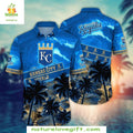 Kansas City Royals Hawaiian Royal Blue Tropical - Adult & Kids T-Shirts, Sweatshirts & Hoodies apparel design preview 1