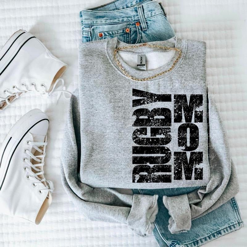 Rugby Mom DTF Transfers THIS IS NOT - Adult & Kids T-Shirts, Sweatshirts & Hoodies apparel design preview 1