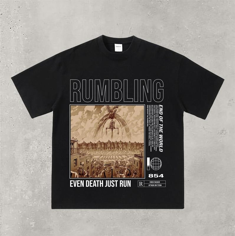 Rumbling AOT End World Oversize Ymir Titan Attack - Adult & Kids T-Shirts, Sweatshirts & Hoodies apparel design preview 1