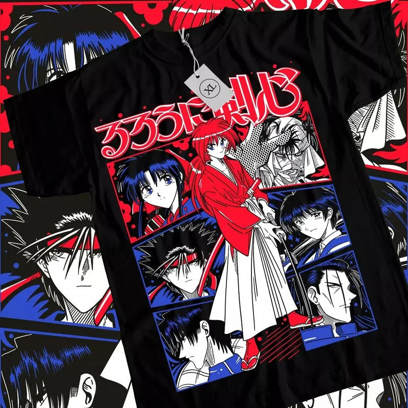 Rurouni Kenshin Samurai X Himura Anime Manga Sagara - Adult & Kids T-Shirts, Sweatshirts & Hoodies apparel design preview 1