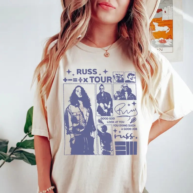Russ Santiago Tour Vintage 90s Fans - Adult & Kids T-Shirts, Sweatshirts & Hoodies apparel design preview 1
