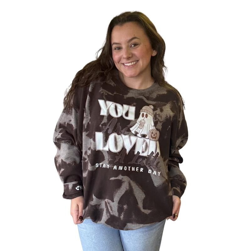 SAD Stay Another Day You Are Loved Latte October - Adult & Kids T-Shirts, Sweatshirts & Hoodies apparel design preview 1