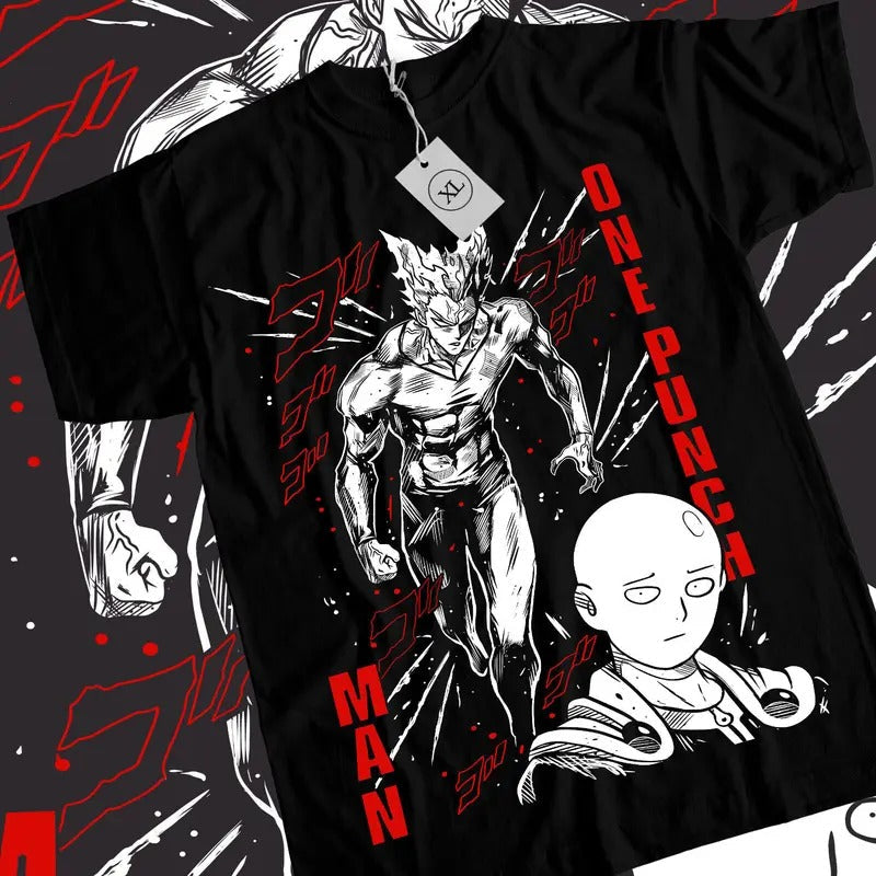SAITAMA One Punch Man S 4XL Anime Manga Black Short - Adult & Kids T-Shirts, Sweatshirts & Hoodies apparel design preview 1