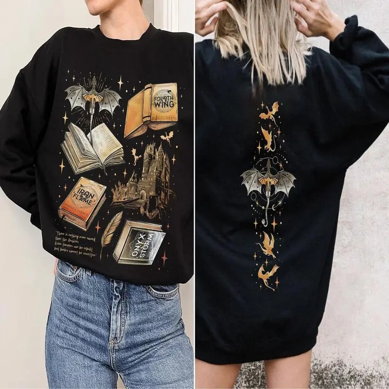 [SALE UP 45%] Hot Trending Fourth Wing War College - Adult & Kids T-Shirts, Sweatshirts & Hoodies apparel design preview 1