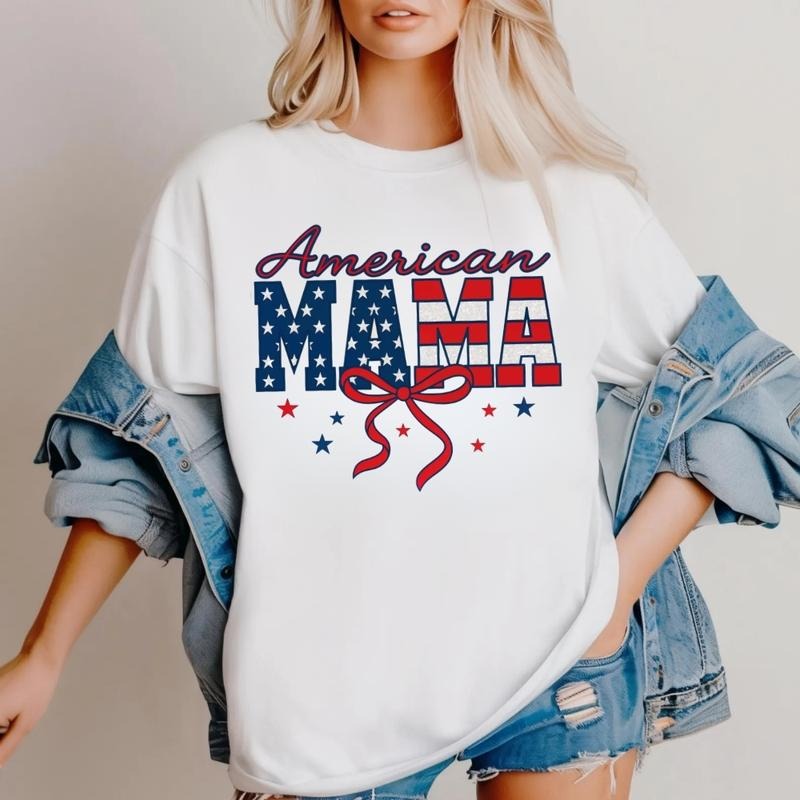 [SALE UP 60%] American Mama Checkered Patriotic 4th - Adult & Kids T-Shirts, Sweatshirts & Hoodies apparel design preview 1