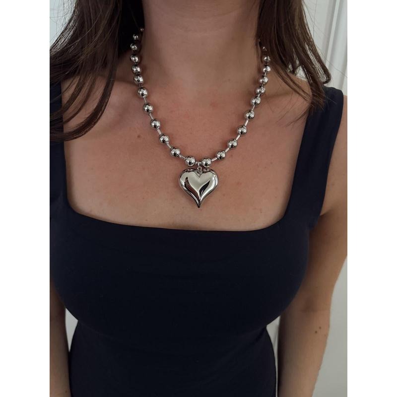 SILVER BUBBLE HEART NECKLACE - Adult & Kids T-Shirts, Sweatshirts & Hoodies apparel design preview 1