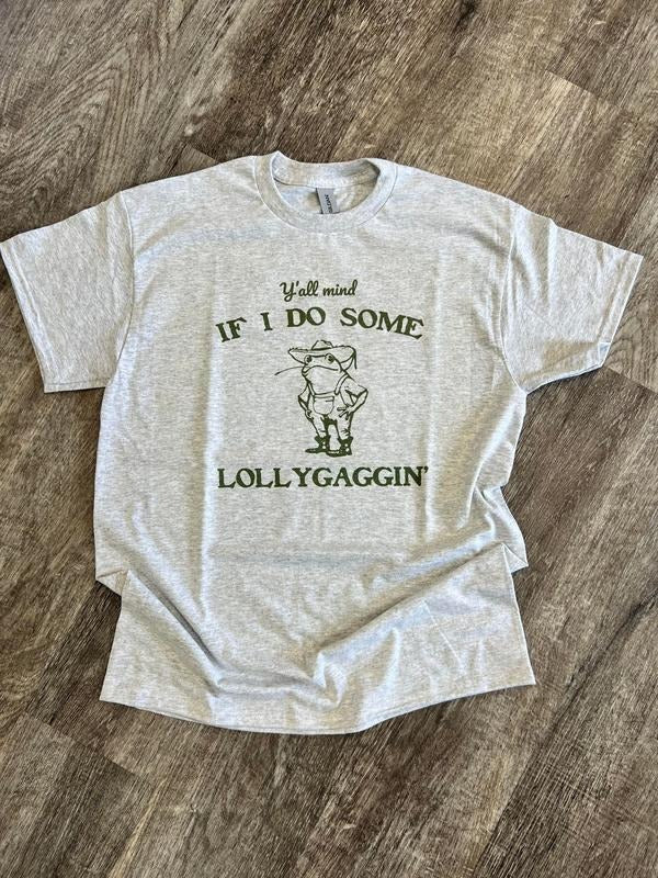 SINGLE Yall Mind If I Do Some Lollygaggin Funny Frog - Adult & Kids T-Shirts, Sweatshirts & Hoodies apparel design preview 1