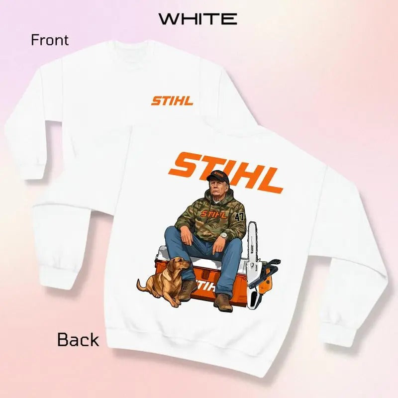 STIHL Trump Chainsaw - Adult & Kids T-Shirts, Sweatshirts & Hoodies apparel design preview 1