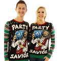 Jesus Party Savior | For Men & Women | Unisex Sizing Ugly Christmas Sweater - Holiday Gift product image