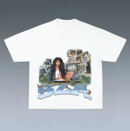 SZA CTRL Prints Vintage Rapper Hip Hop Rap Music R&B - Adult & Kids T-Shirts, Sweatshirts & Hoodies apparel design preview 1