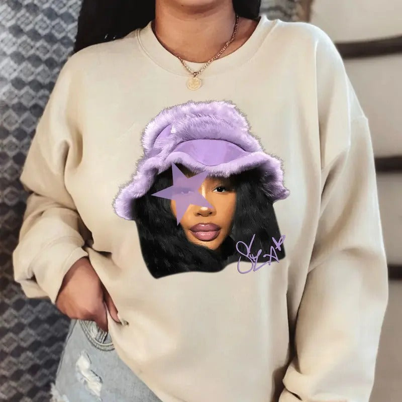 SZAAA Purple Star Big Face Celebrate R&B Icon This - Adult & Kids T-Shirts, Sweatshirts & Hoodies apparel design preview 1