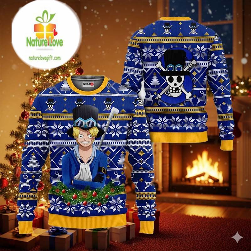 Sabo Anime Xmas Gifts One Piece Ugly Christmas Sweater - Holiday Gift product image