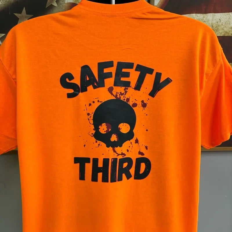 Safety Third Work Cotton - Adult & Kids T-Shirts, Sweatshirts & Hoodies apparel design preview 1