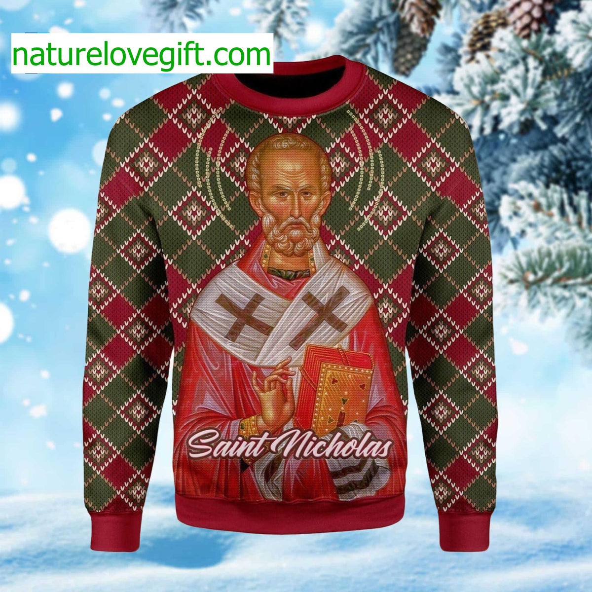 Saint Nicholas Ugly Christmas Sweater - Holiday Gift product image