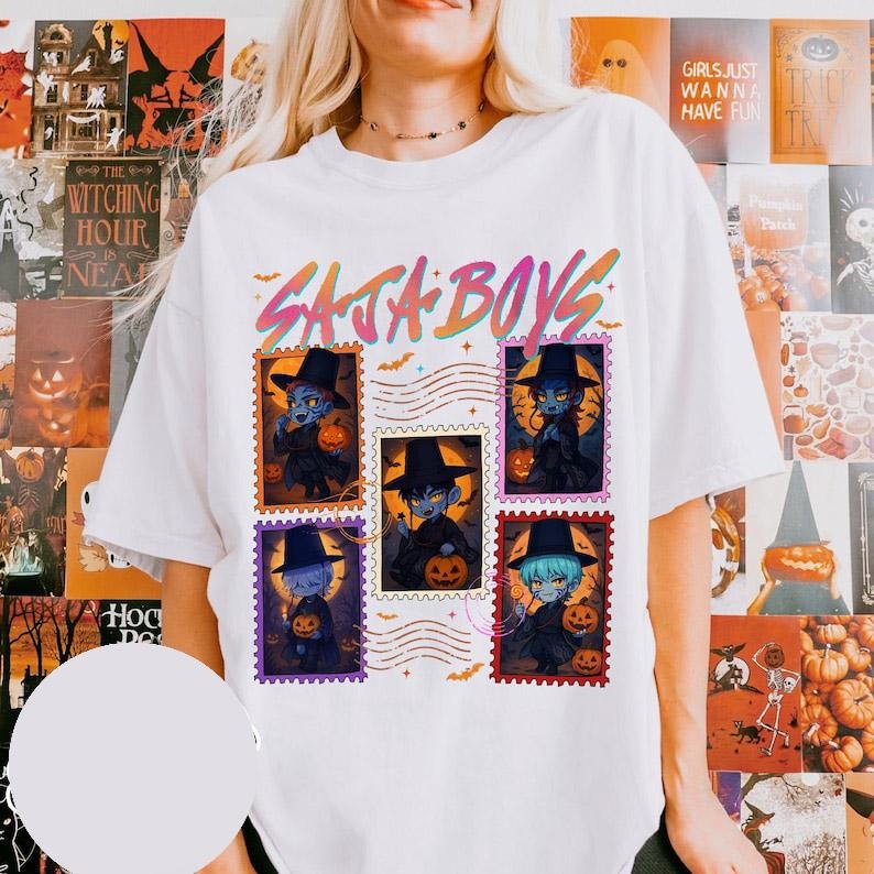 Saja Kpop Demon Hunters Halloween Fall Huntrix Fan - Adult & Kids T-Shirts, Sweatshirts & Hoodies apparel design preview 1