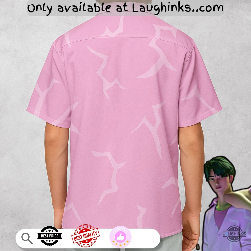 Saja Boys Pink Jinu Cosplay Hawaiian - Adult & Kids T-Shirts, Sweatshirts & Hoodies apparel design preview 1