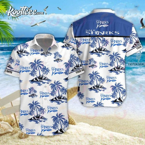 Sale Sharks Custom Name Hawaiian and Shorts - Adult & Kids T-Shirts, Sweatshirts & Hoodies apparel design preview 1