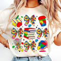 [Sale 45% Off] Autism Coquette Teacher Pencil Bow - Adult & Kids T-Shirts, Sweatshirts & Hoodies apparel design preview 1