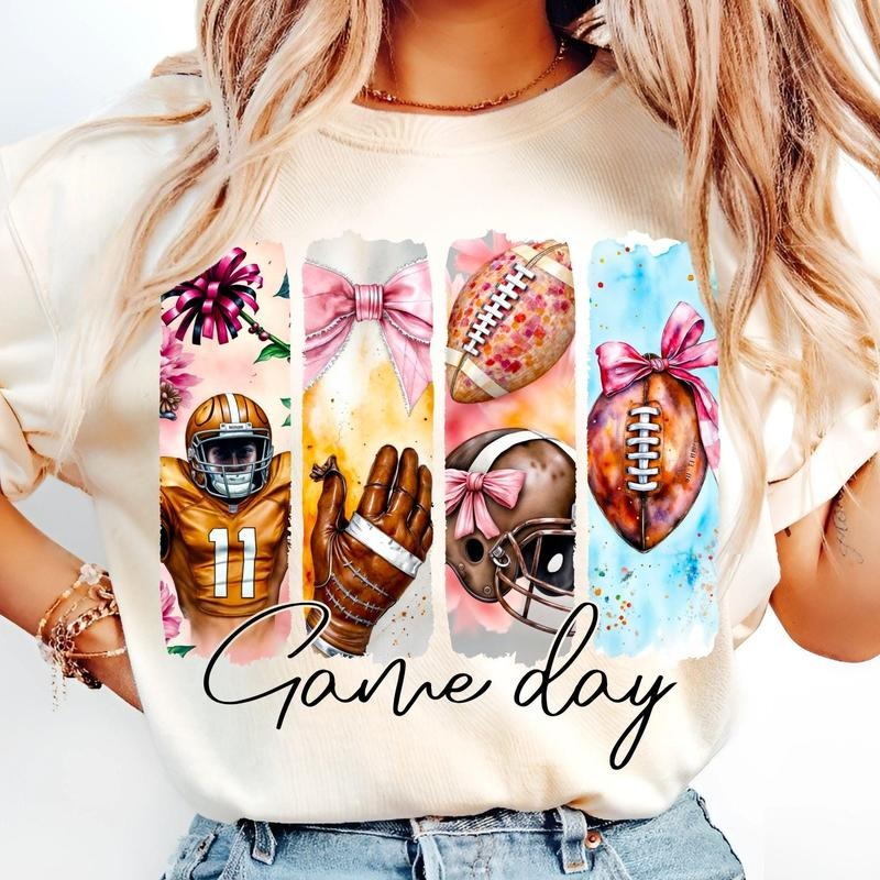 [Sale 45% Off] Game Day Football Coquette Bow Mama - Adult & Kids T-Shirts, Sweatshirts & Hoodies apparel design preview 1