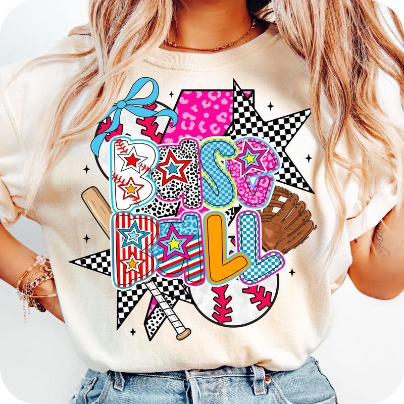 [Sale 45% Off] Preppy Baseball Coquette Brushstroke - Adult & Kids T-Shirts, Sweatshirts & Hoodies apparel design preview 1