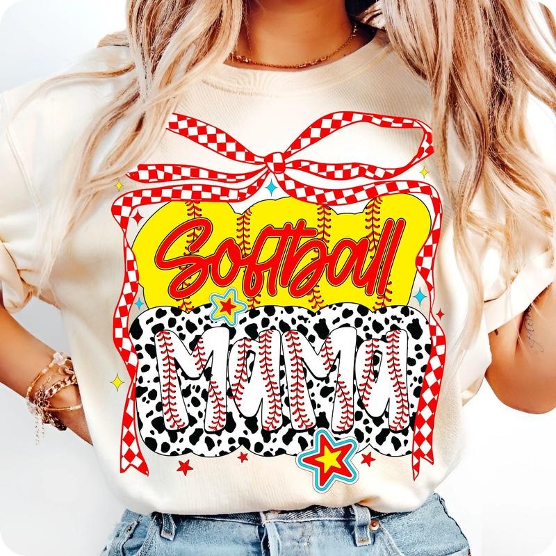 [Sale 45% Off] Retro Softball Mama Coquette Bow Game - Adult & Kids T-Shirts, Sweatshirts & Hoodies apparel design preview 1