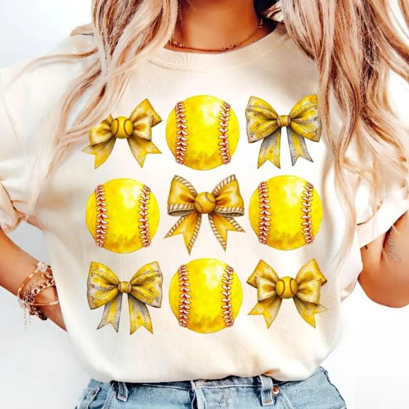 [Sale 45% Off] Retro Softball Mama Coquette Bow Game - Adult & Kids T-Shirts, Sweatshirts & Hoodies apparel design preview 1