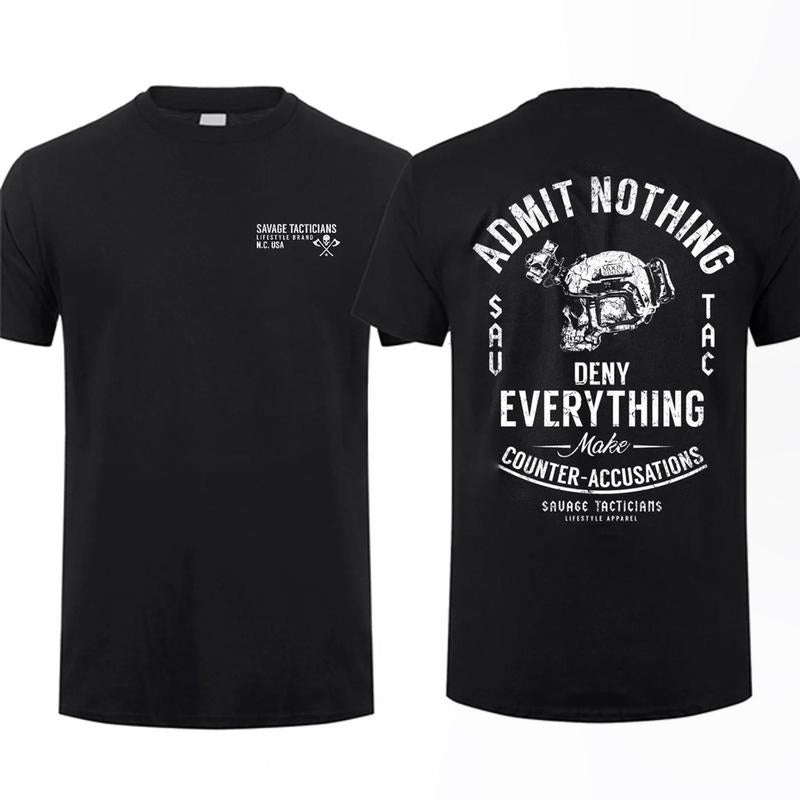 [Sale Up 60%] Admit Nothing Deny Everything Tops - Adult & Kids T-Shirts, Sweatshirts & Hoodies apparel design preview 1