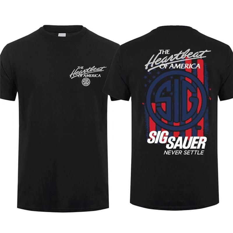 [Sale Up 60%] Sig Sauer Heartbeat America 2 Sided - Adult & Kids T-Shirts, Sweatshirts & Hoodies apparel design preview 1