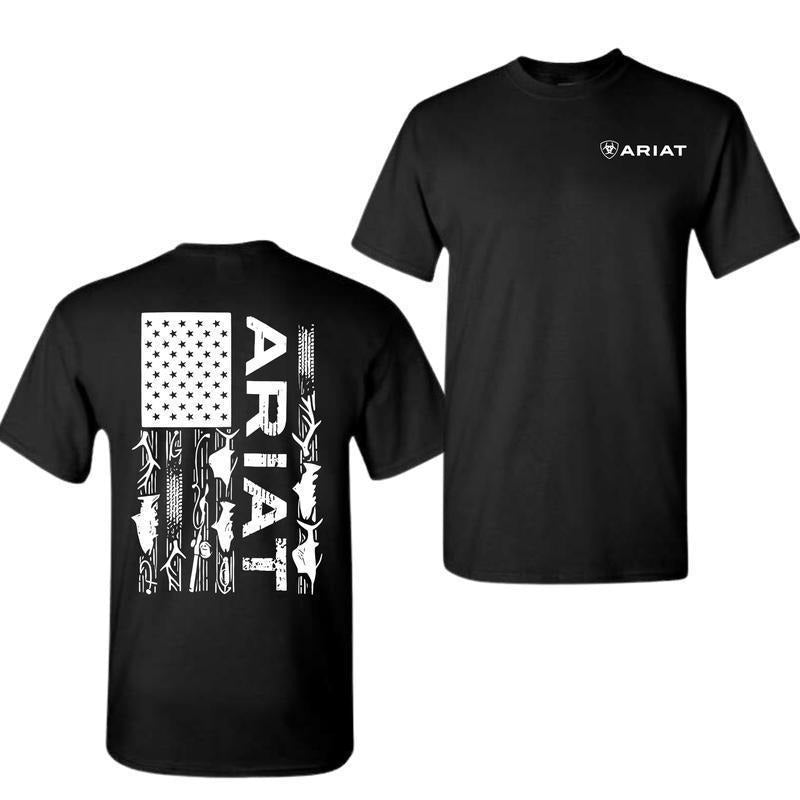 [Sale Off Up 50%] Ariat American Flag Unique Fabric - Adult & Kids T-Shirts, Sweatshirts & Hoodies apparel design preview 1