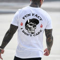 [Sale Up 50%] FUN FACT I DON'T CARE Skull Print Top - Adult & Kids T-Shirts, Sweatshirts & Hoodies apparel design preview 1