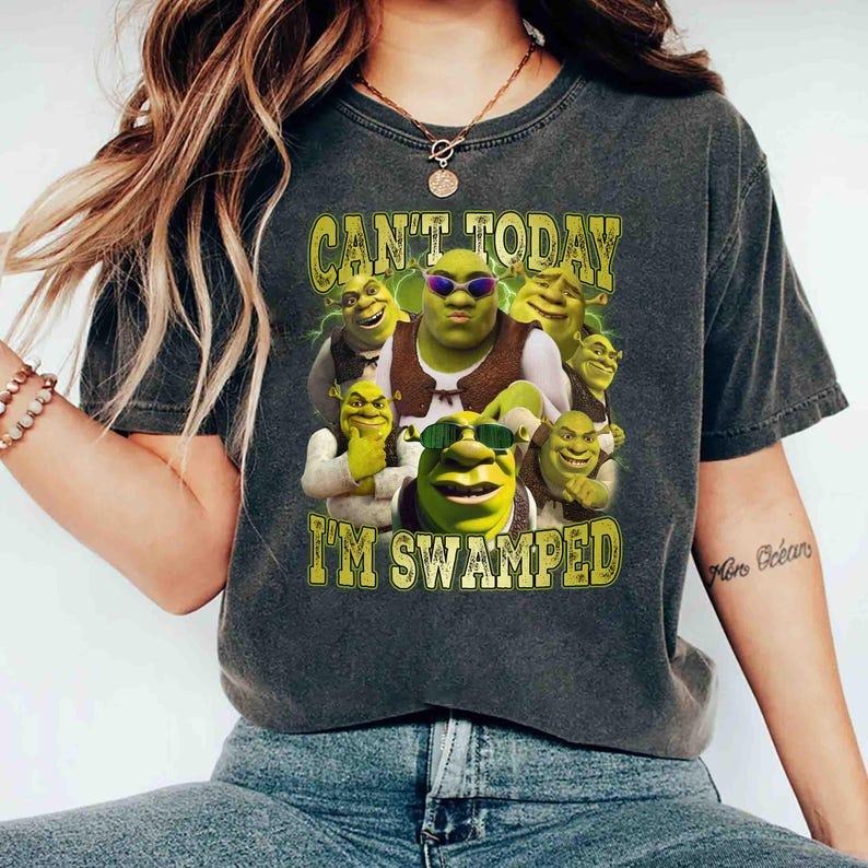 [Sale Up 50%]Can'T Today I'M Swamped Comfort Shrek - Adult & Kids T-Shirts, Sweatshirts & Hoodies apparel design preview 1