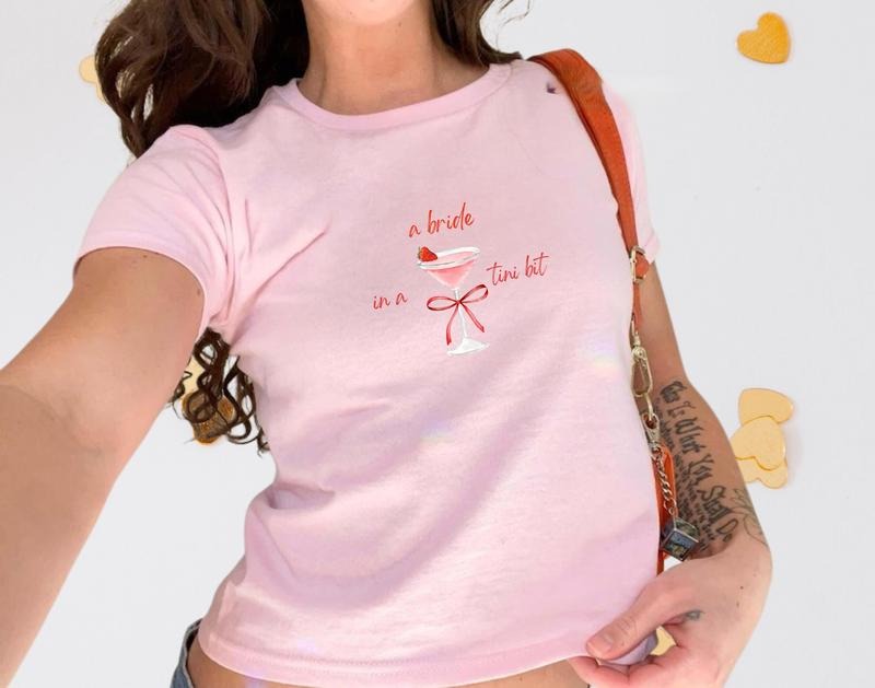 [Sale Up 60%] Bride Tini Bit Bachelorette Baby Y2k - Adult & Kids T-Shirts, Sweatshirts & Hoodies apparel design preview 1