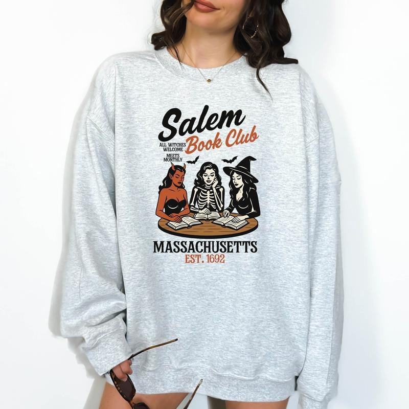 Salem Book Club Funny Relaxed Fit Casual Hallowen - Adult & Kids T-Shirts, Sweatshirts & Hoodies apparel design preview 1